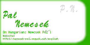 pal nemcsek business card